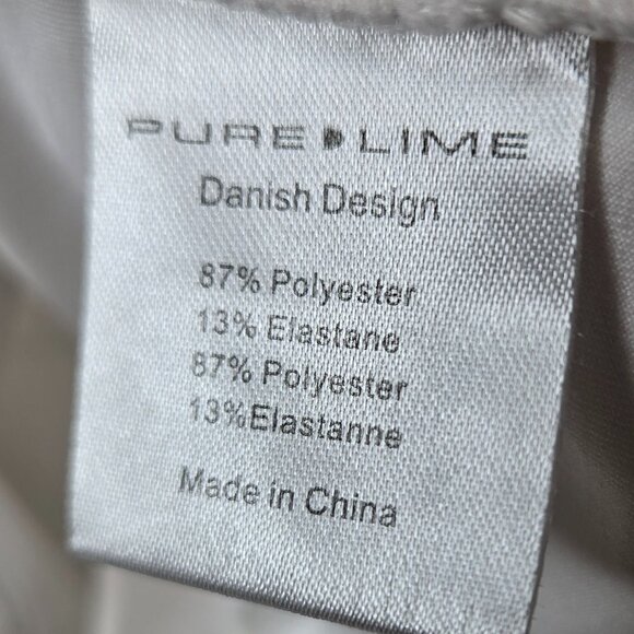 Pure Lime Sleeveless Tennis Mini Dress Women's Pleated Hem Collared Sporty L - Picture 6 of 7